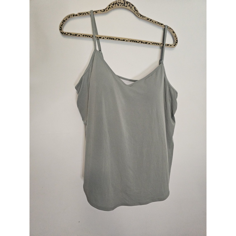 Hanky Hem Tankini Swim‎ Top Xxl Sage Green Beach Pool Summer Coverup - Picture 2 of 7